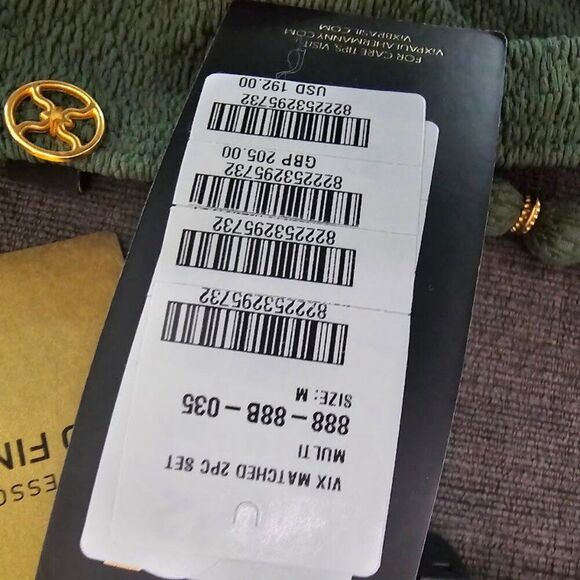 ViX Women's Green Firenze Liz Triangle top 2 Piece Seersucker bikini size M/XS - Picture 14 of 14